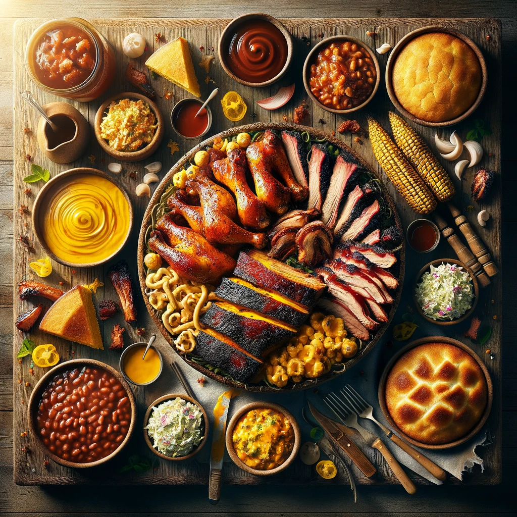  brisket with a unique yellow barbecue sauce