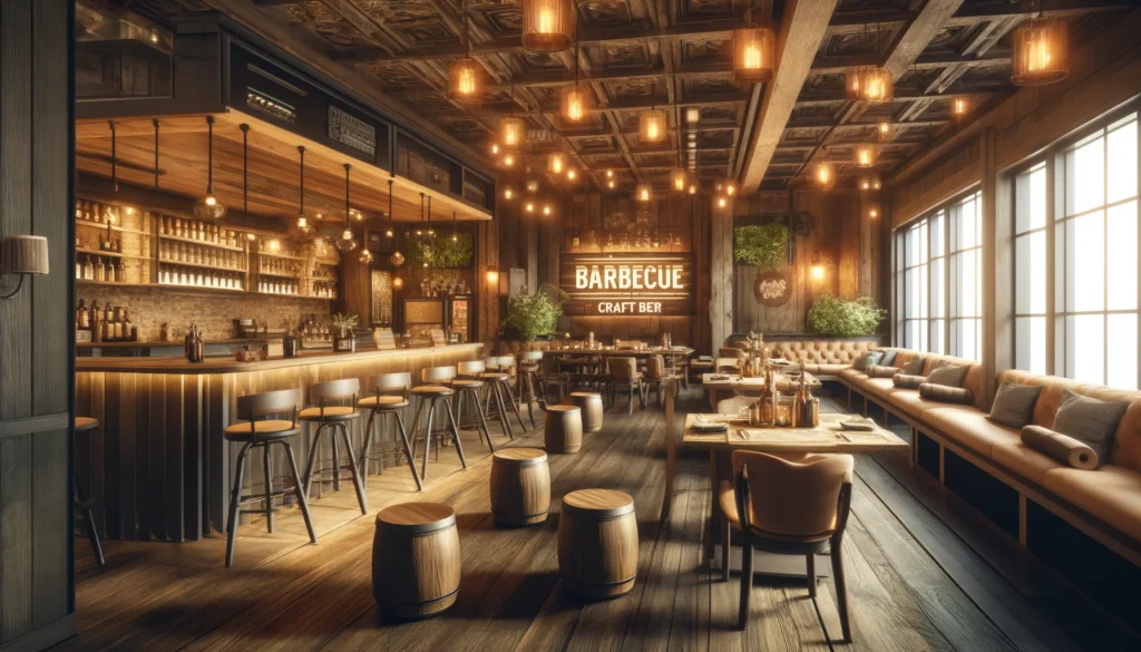 the dining area, bar, or outdoor seating with a warm and inviting ambiance.